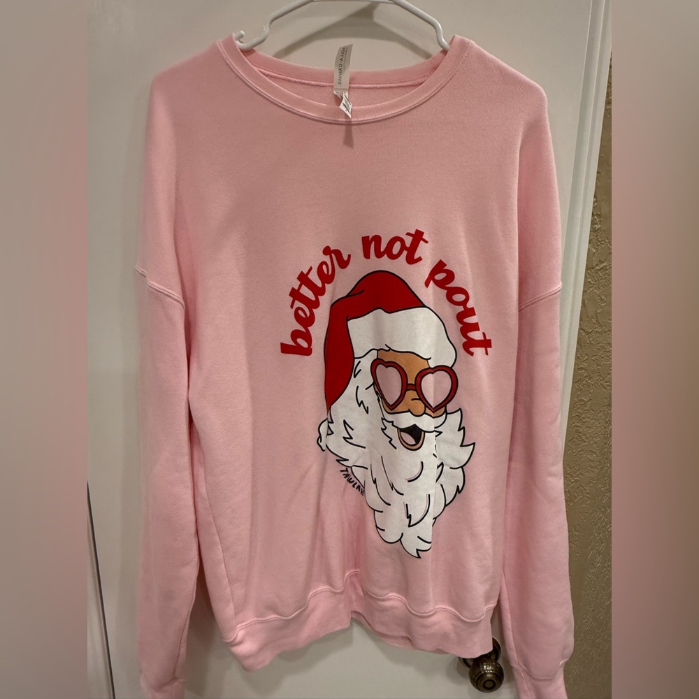 Shop Talulah brand Bella Canvas Soft Pink Fleece Crewneck Sweatshirt